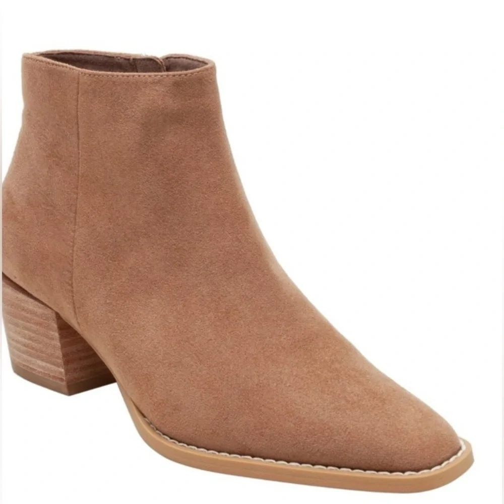 PAOLO Windy Snip Toe Western Ankle Bootie NEW In Mushroom